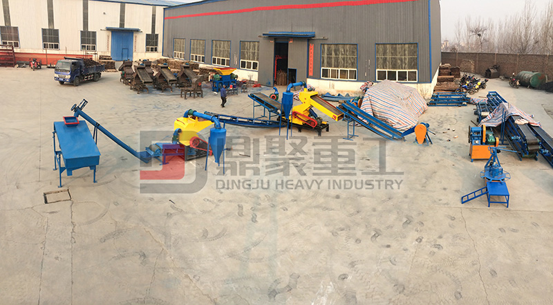 圈口鋼絲分離機生產(chǎn)線實拍